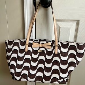 Kate Spade brown and white bag